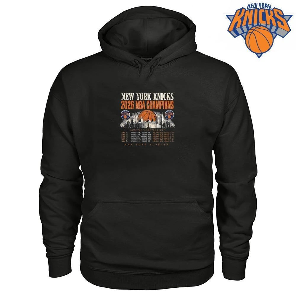 New York Knicks Champions NBA 2026 Game By Game Results Basketball Shirt