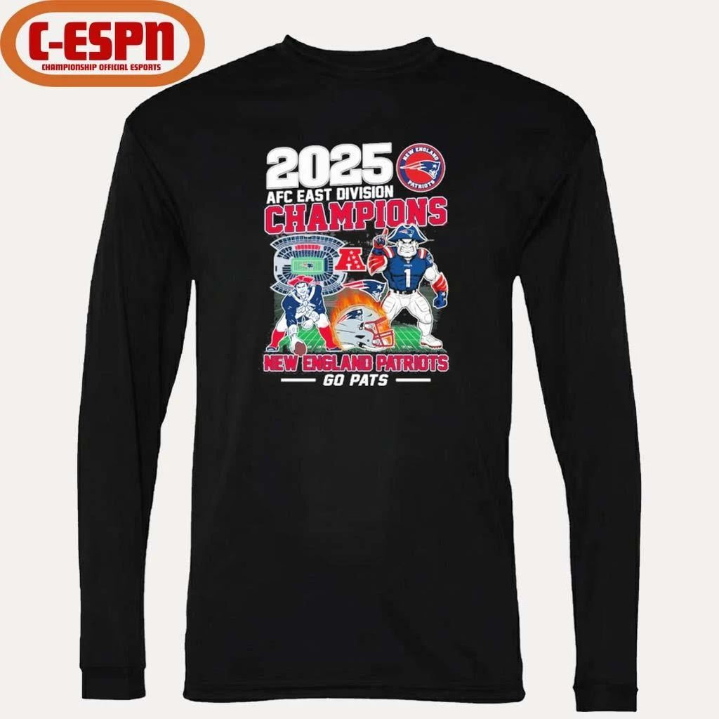 NE Patriots 2025 2025 AFC East Champions Go Pats Shirt