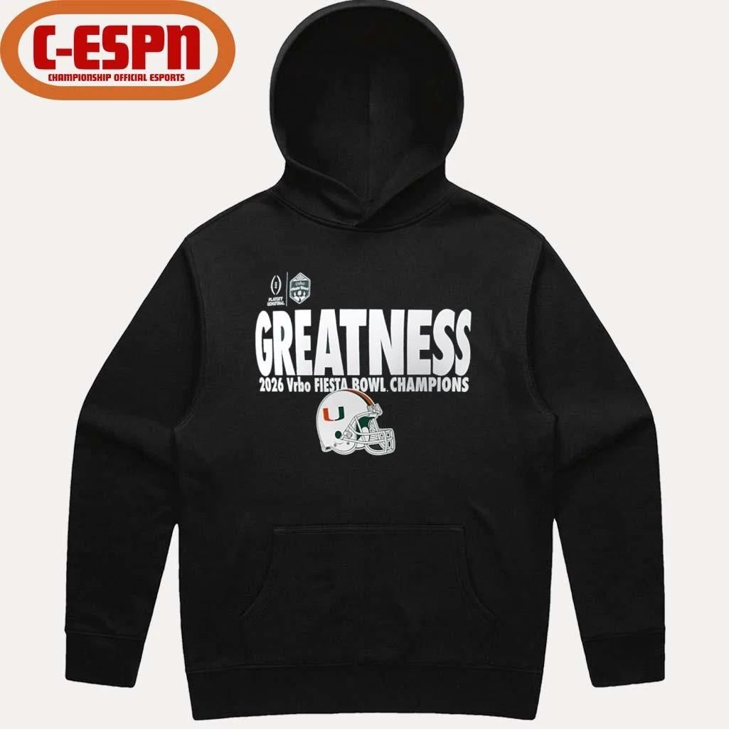 Miami Hurricanes Greatness Fiesta Bowl Champions T-Shirt