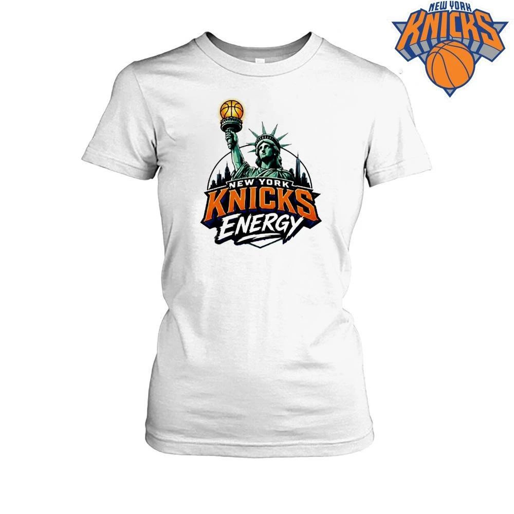 New York Knicks Energy Statue of Liberty Basketball Skyline NBA Finals 2026 Shirt
