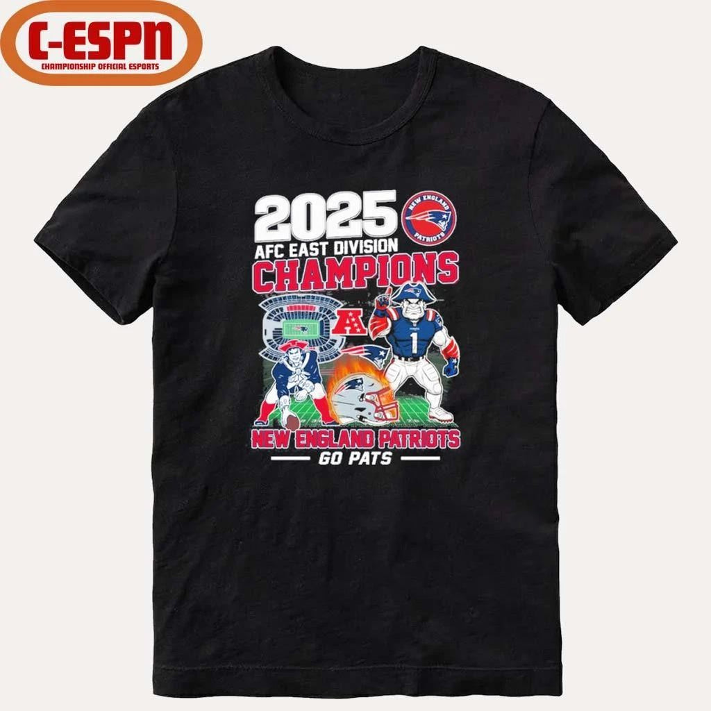 NE Patriots 2025 2025 AFC East Champions Go Pats Shirt