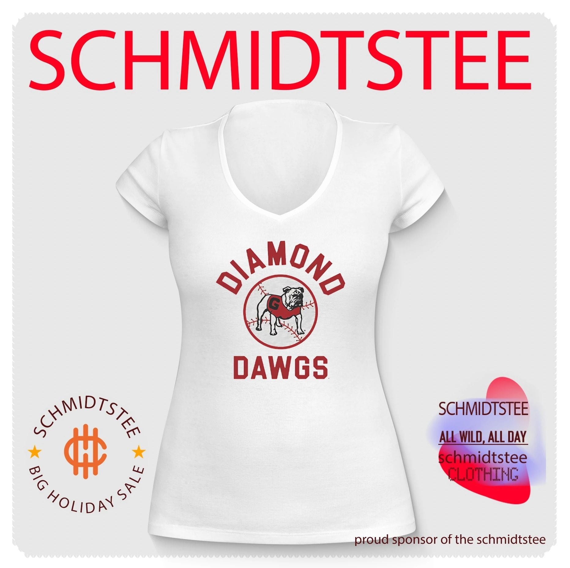 Georgia Baseball Diamond Dawgs logo shirt