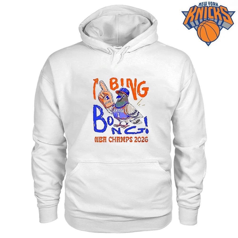 New York Pigeon Fan Bing Bong Nba Champs 2026 White Shirt