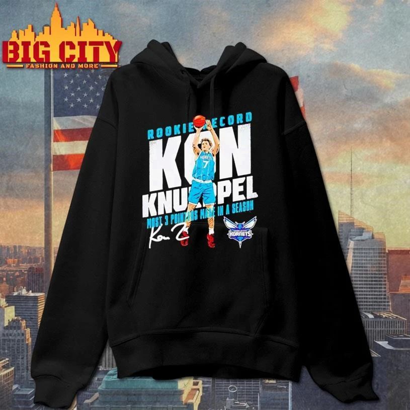 Kon Knueppel most 3 pointers made in a season Charlotte Hornets basketball signature Shirt