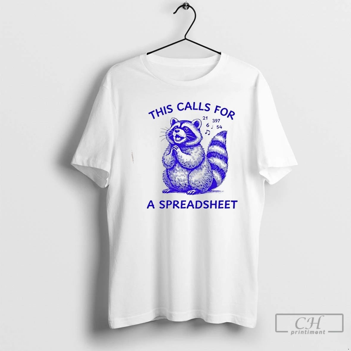 Premium Raccoon This Calls For A Spreadsheet T Shirts