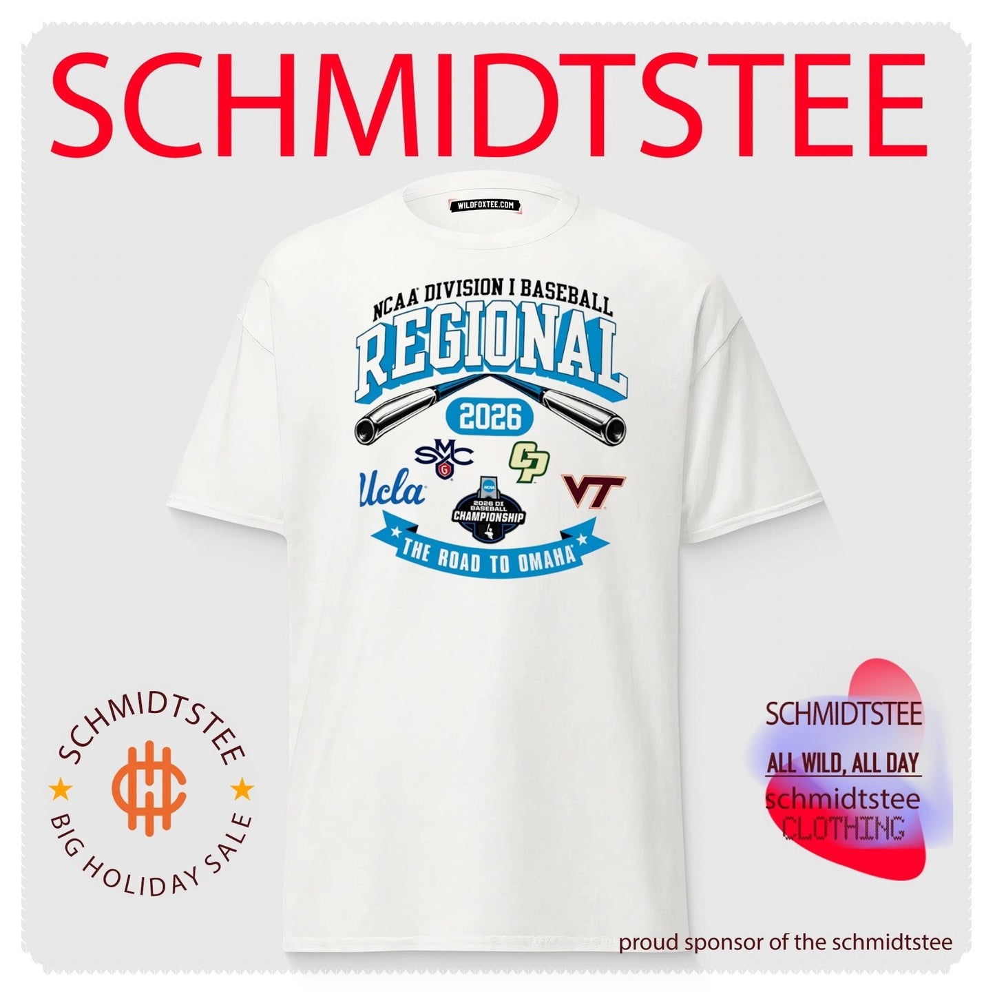2026 NCAA Division I Baseball Regional UCLA The Road To Omaha logos shirt