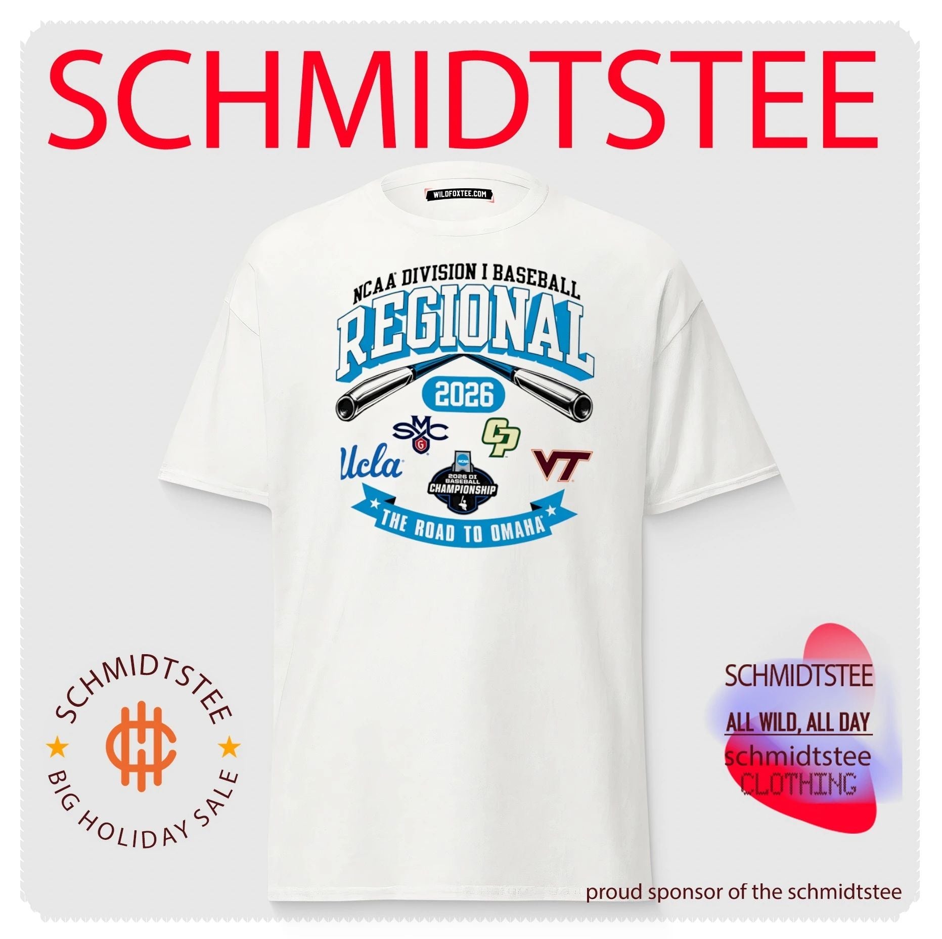 2026 NCAA Division I Baseball Regional UCLA The Road To Omaha logos shirt