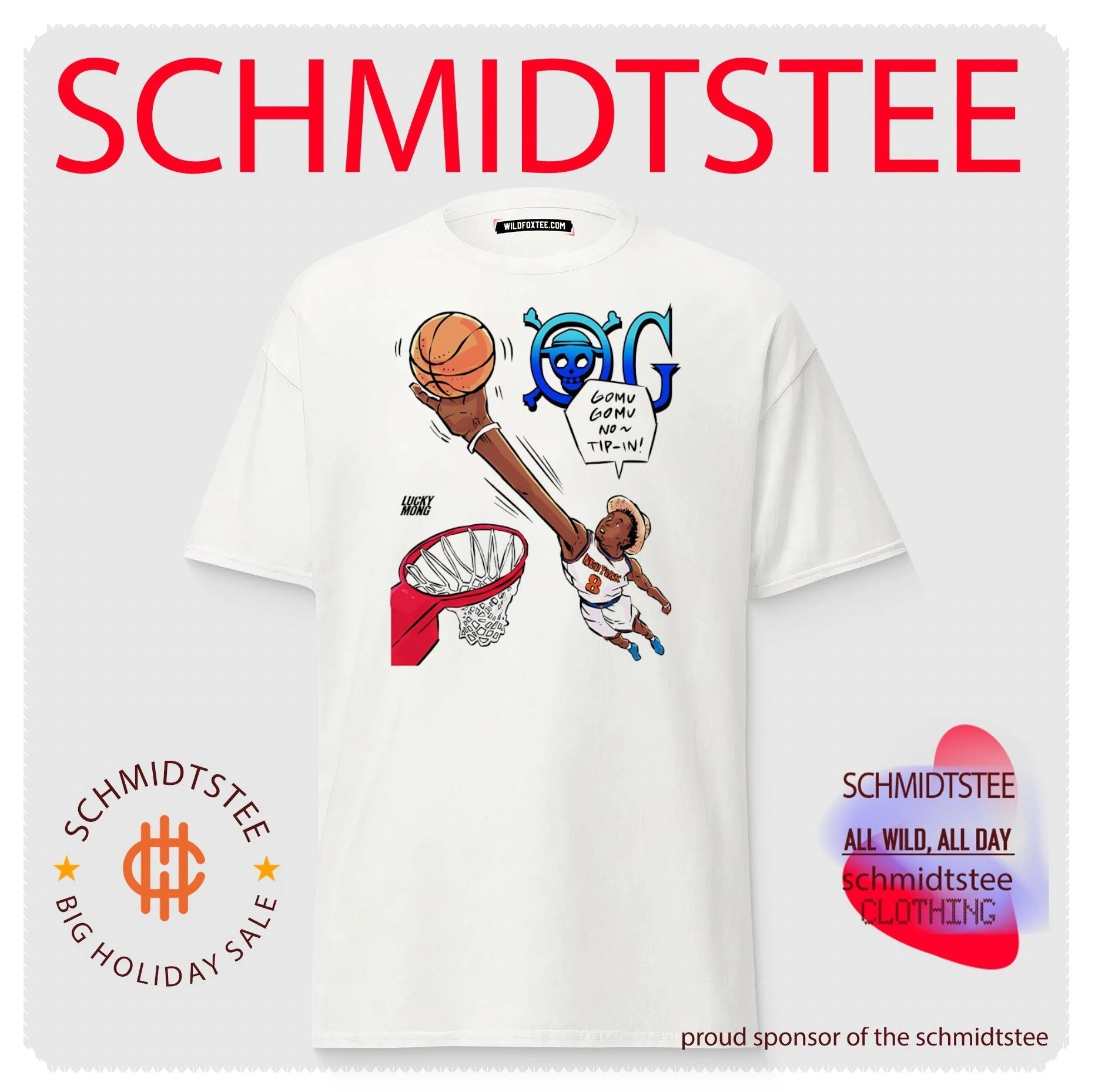 One Piece OG Anunoby New York Knicks Gomu Gomu No Tip-in shirt