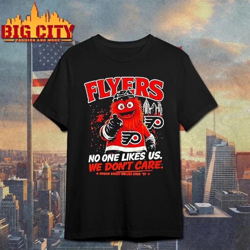 Awesome Philadelphia Flyers Gritty No One Likes Us We Dont Care Shirt