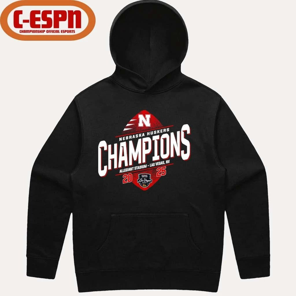 Nebraska Huskers SRS Distribution Las Vegas Bowl Champions T-shirt