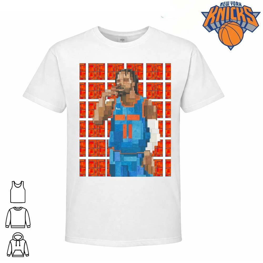 New York Knicks Jalen Brunson 11 Pixel Mosaic Geometric Art Basketball NBA Finals 2026 Shirt