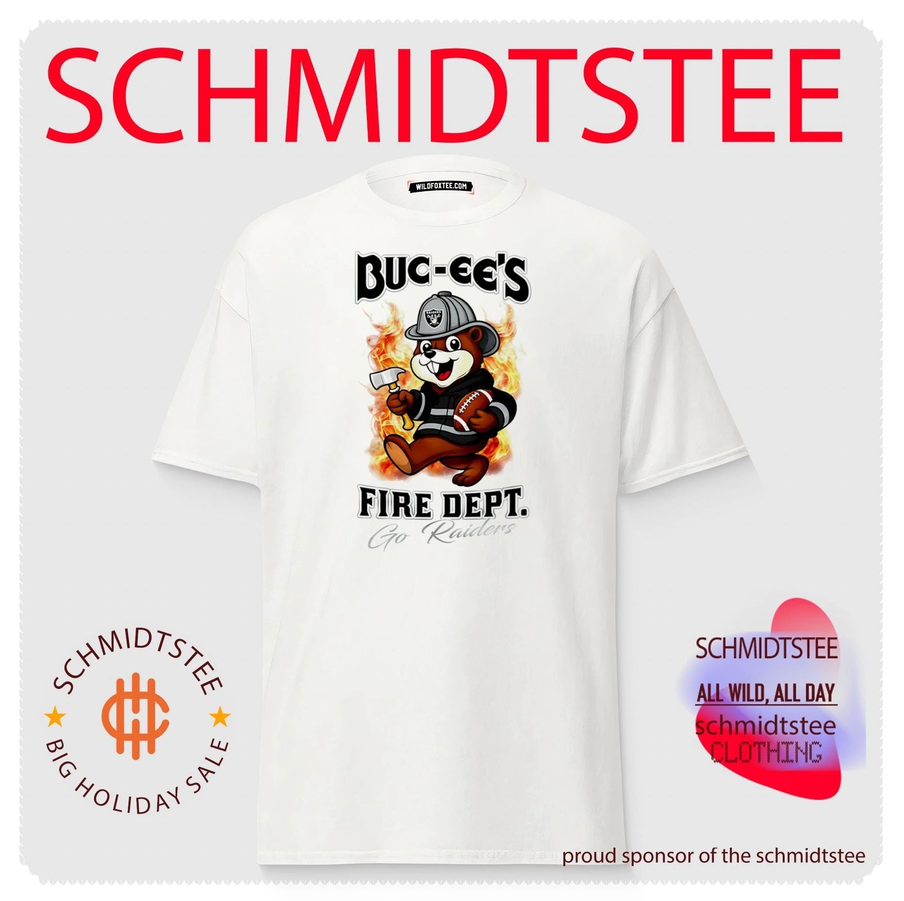 Las Vegas Raiders Buc-Ee’s Fire Dept go Bears Firefighter Strong shirt