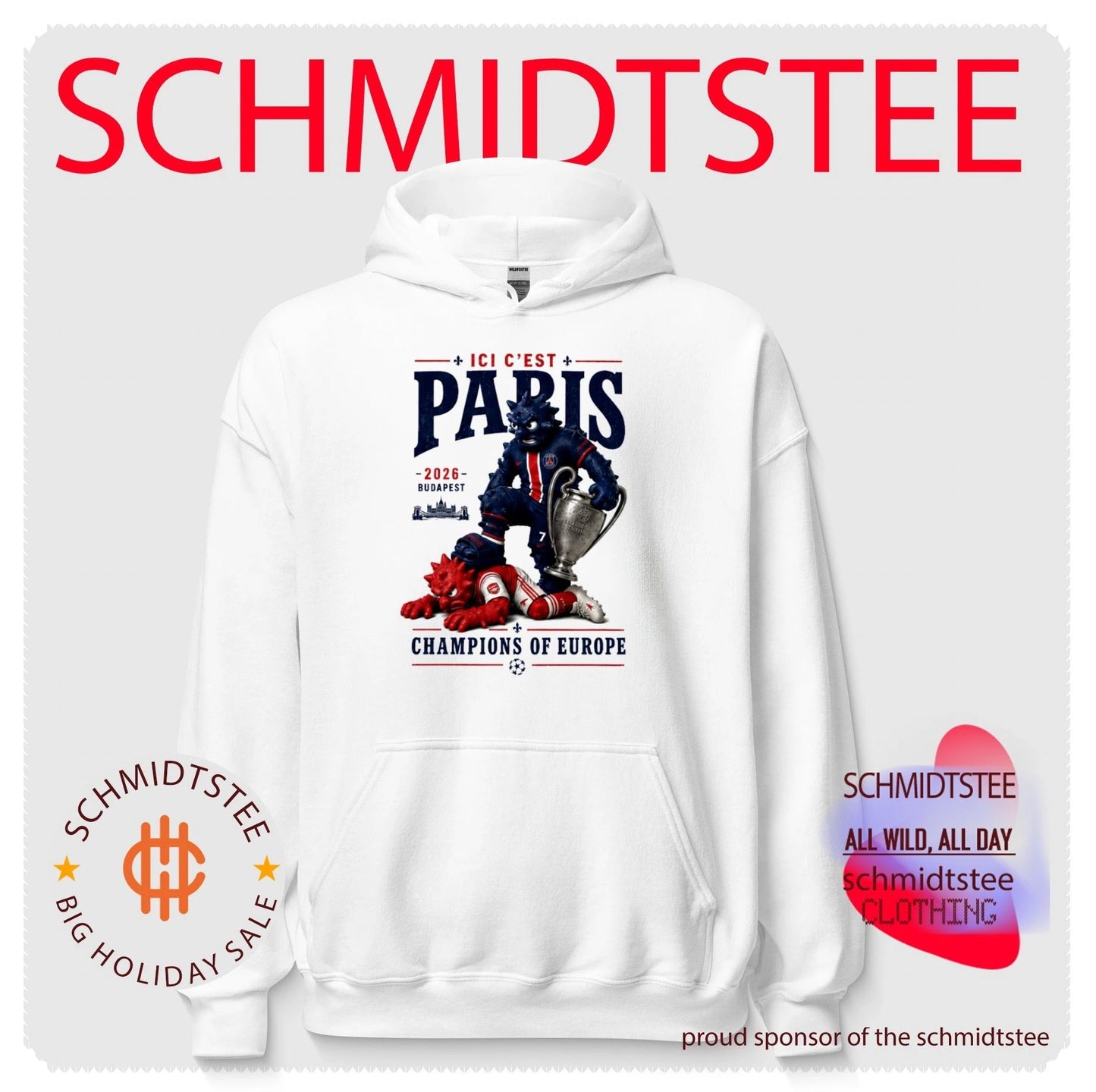 Ici C’est Paris 2026 Champions of Europe mascot shirt