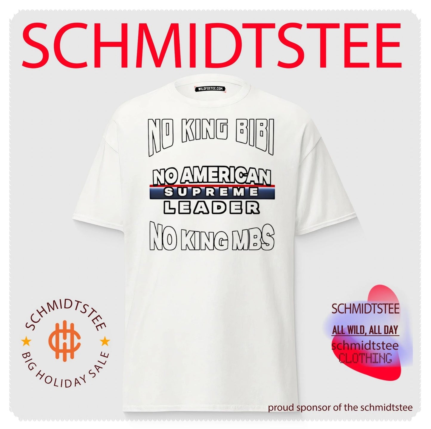 No king bibi no American supreme leader no king MBS simple shirt