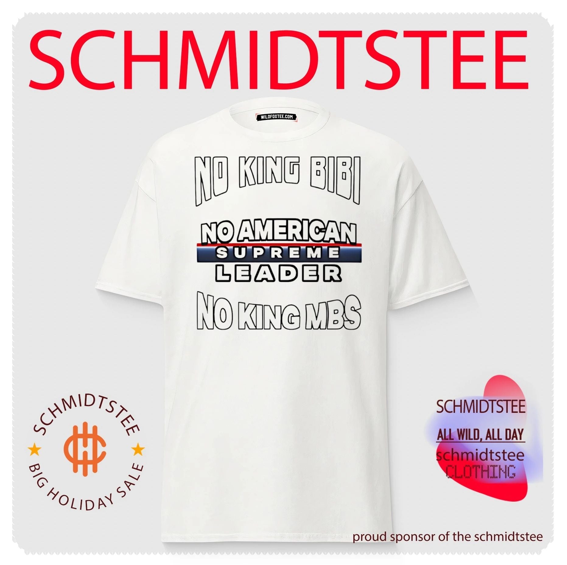 No king bibi no American supreme leader no king MBS simple shirt