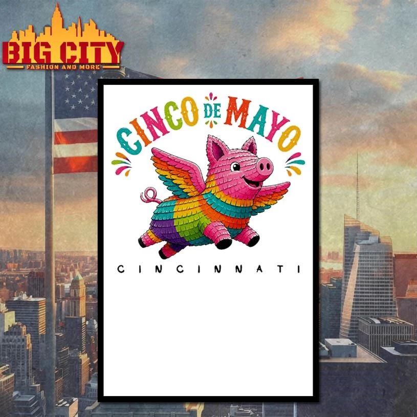 Original Flying Pig Piñata Cinco de Mayo Cincinnati Shirt