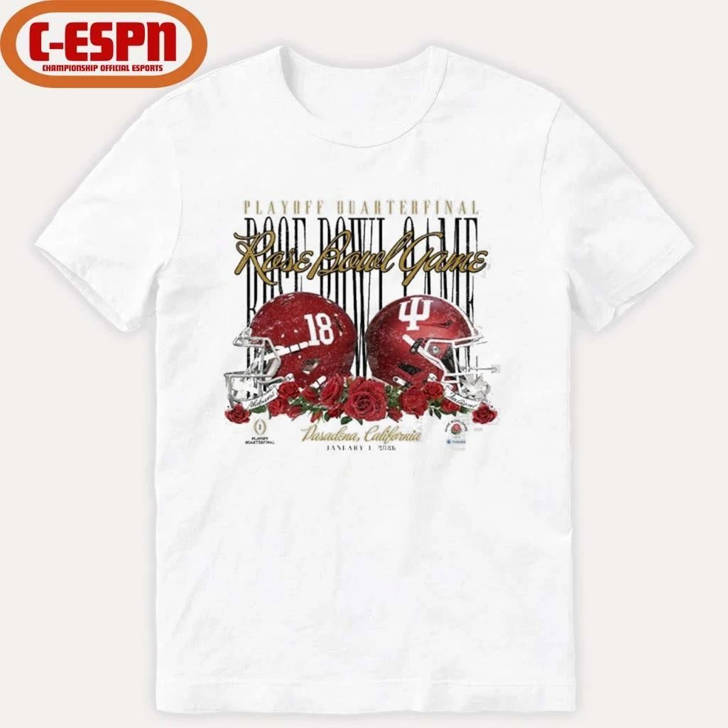 Playoff Quarterfinal Indiana Hoosiers 2026 Rose Bowl Game vs Alabama Helmet shirt