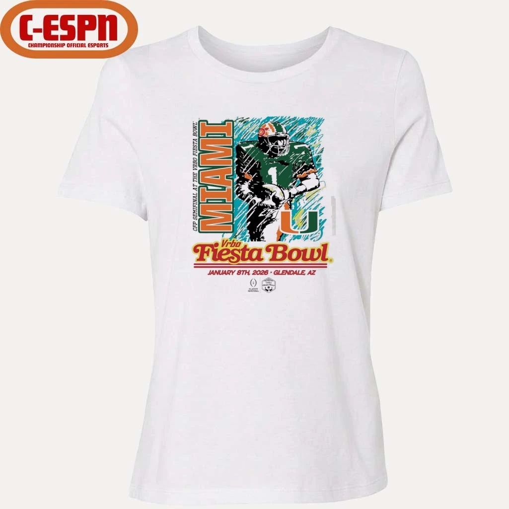 2026 Vrbo Fiesta Bowl Miami Hurricanes CFP Semifinal Breakaway Blur T-Shirt