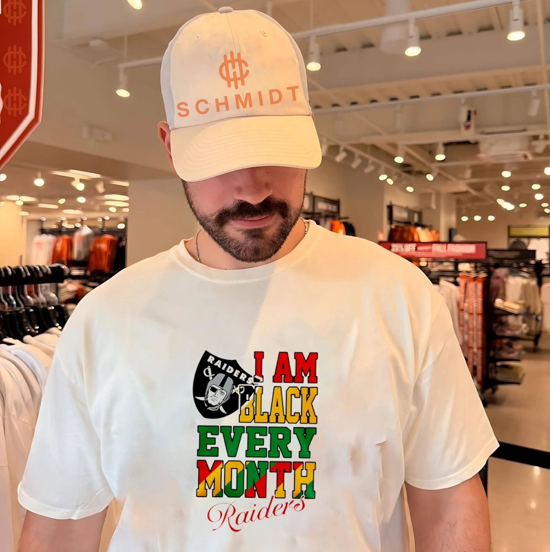 Las Vegas Raiders I am Black Every Month logo shirt