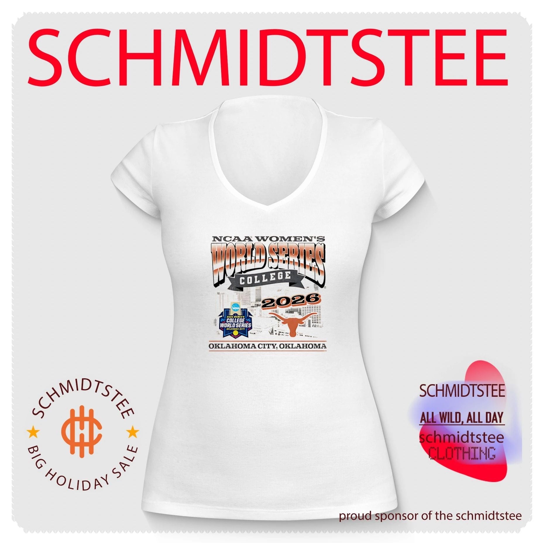 Texas Softball 2026 Women’s College World Series skyline shirt
