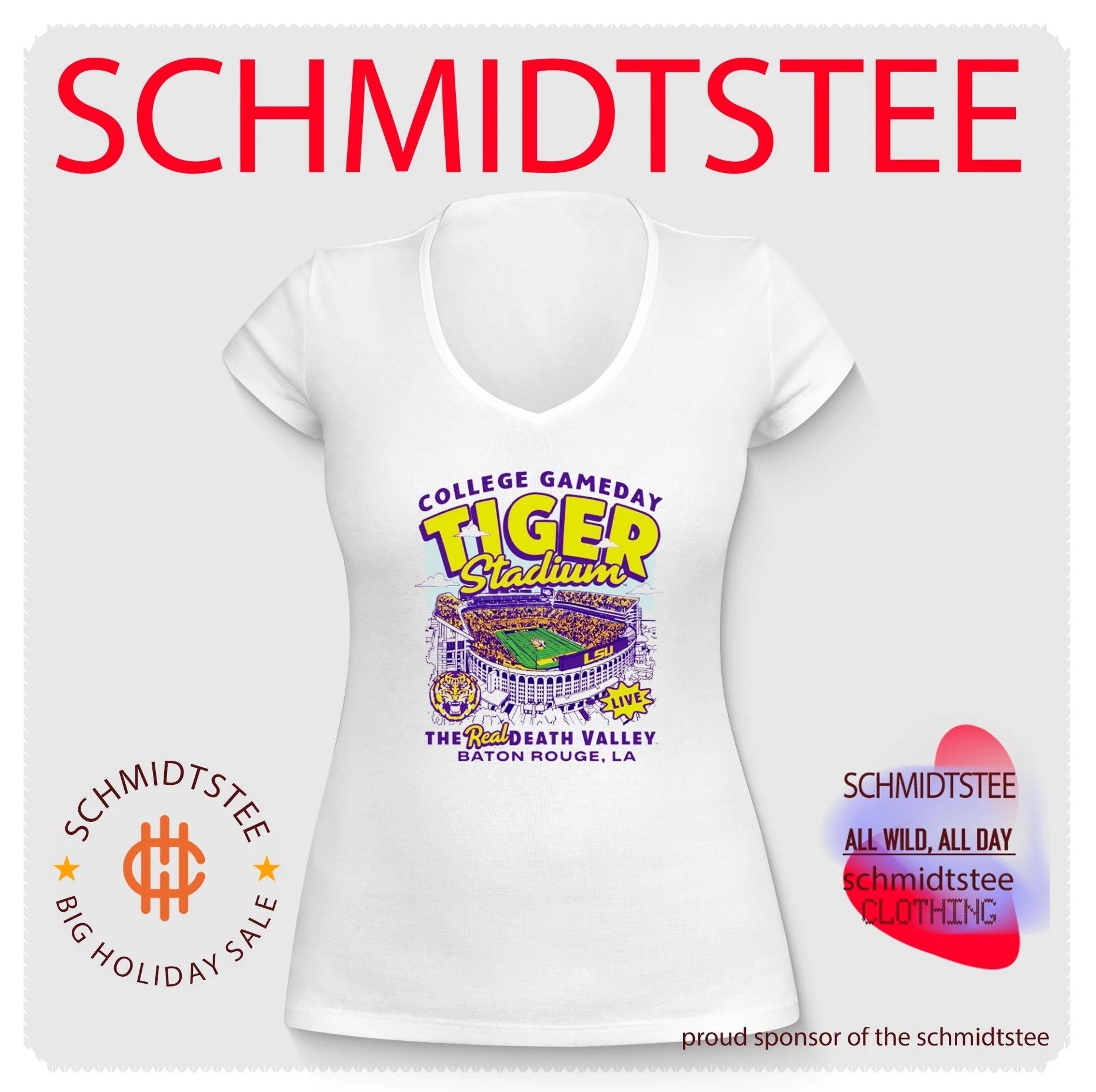 College GameDay LSU Tiger Stadium The Red Death Valley shirt