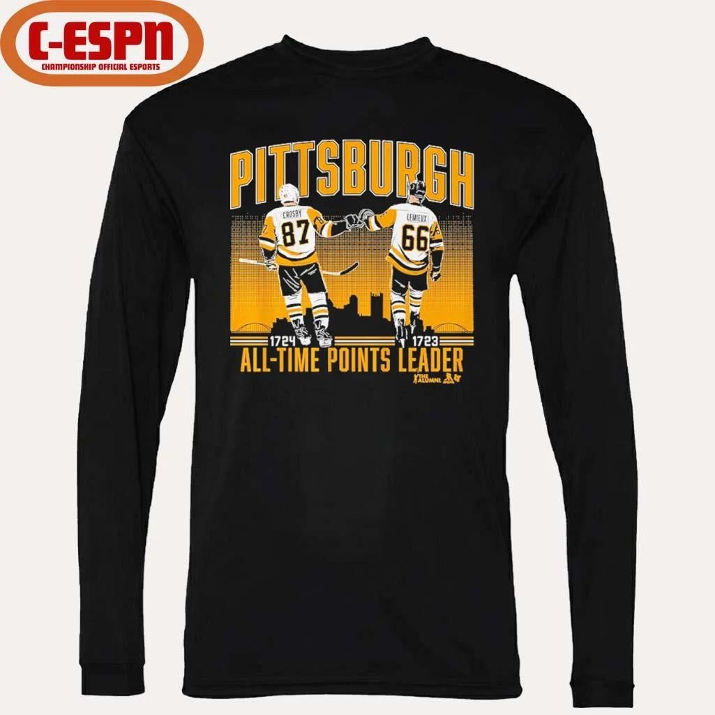 Sidney Crosby and Mario Lemieux Pittsburgh All-Time Points Leader shirt