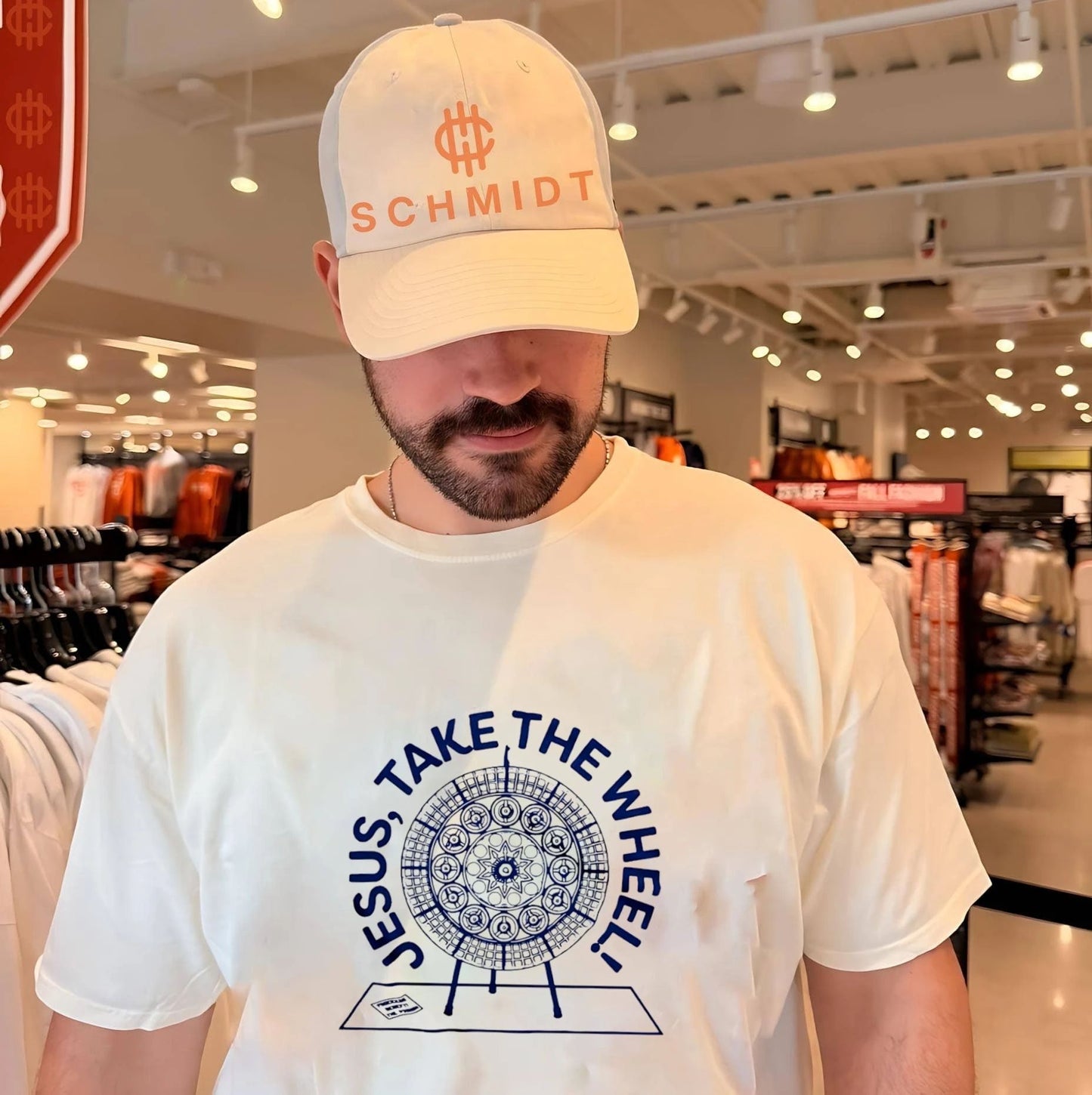 Jesus take the wheel wheel spin shirt