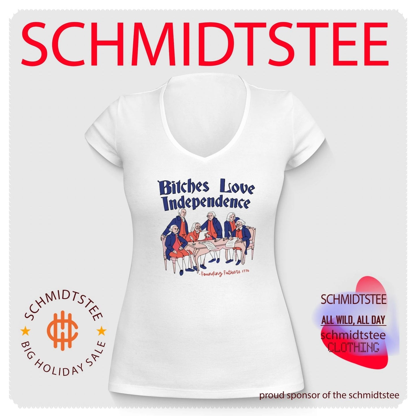 Bitches Love Independence 4th of July Thomas Jefferson Shirt