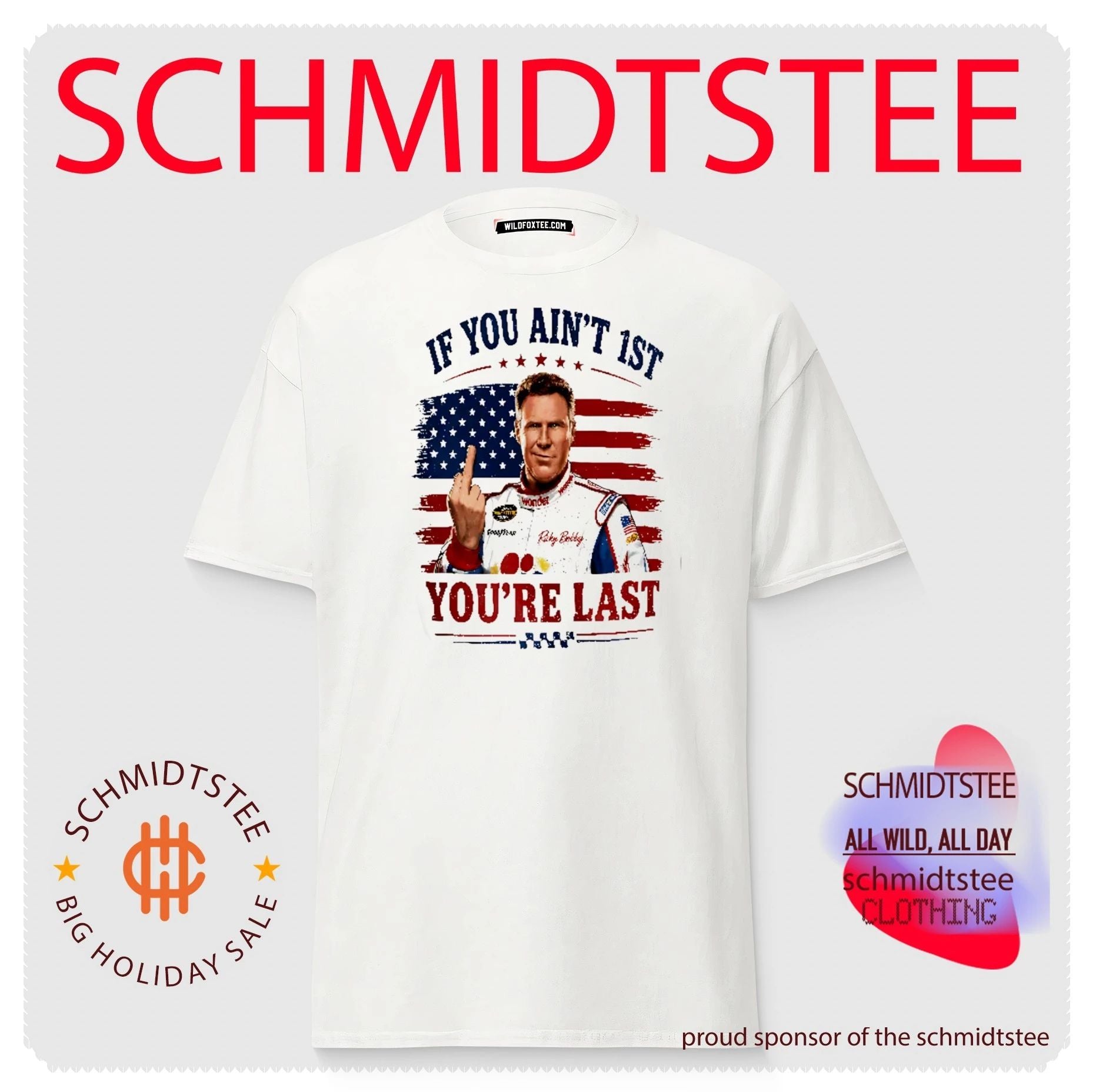 Ricky Bobby 26 If You Ain’t 1st You’re Last 4th Of July shirt