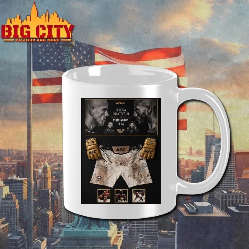 Original Khalil Rountree Jr Showcases Shorts And Gold Gloves Iconic UFC 307 War Poster Shirt
