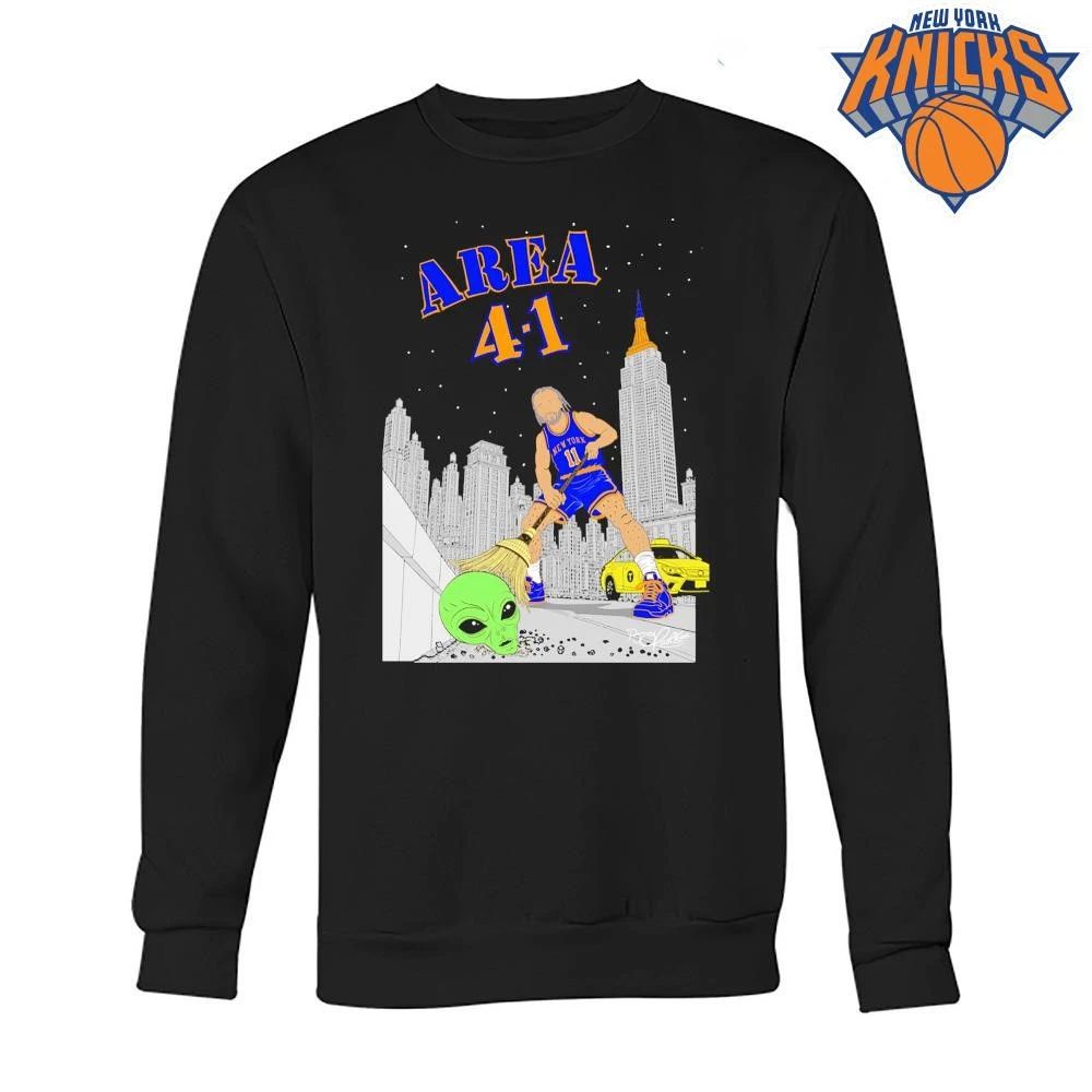 New York Knicks Champions NBA 2026 Area 4 1 Jalen Brunson Sweeping Alien Shirt