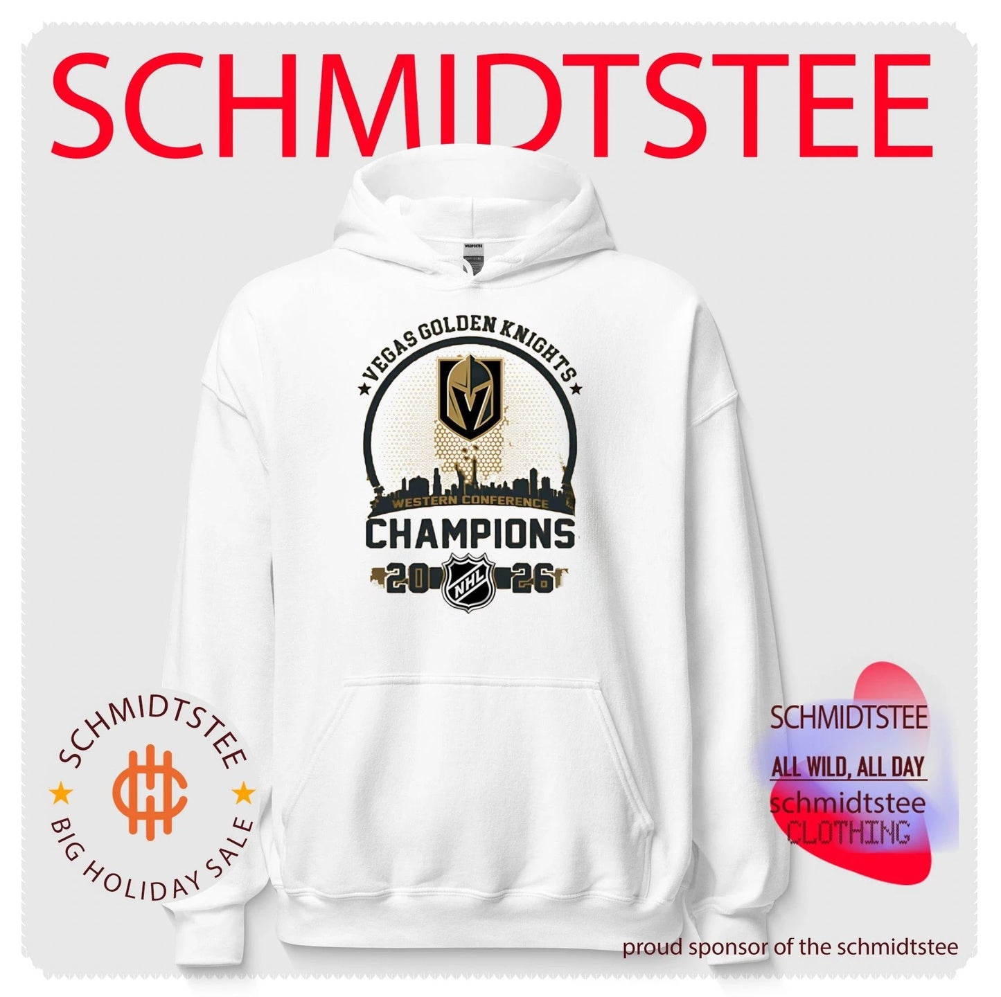 Vegas Golden Knights 2026 Western Conference Champions city skyline shirt