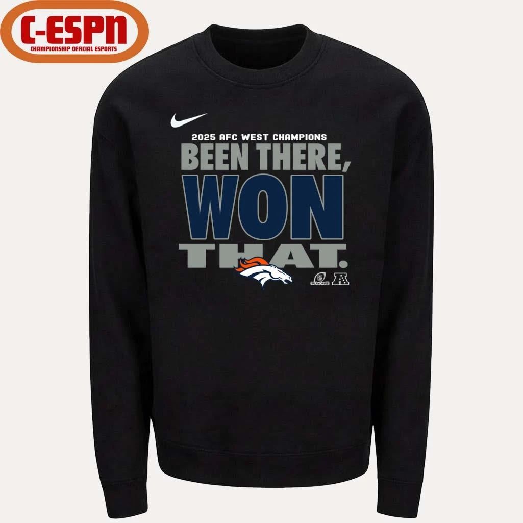 Denver Broncos Nike Been There, Won That 2025 AFC West Division Champions shirt