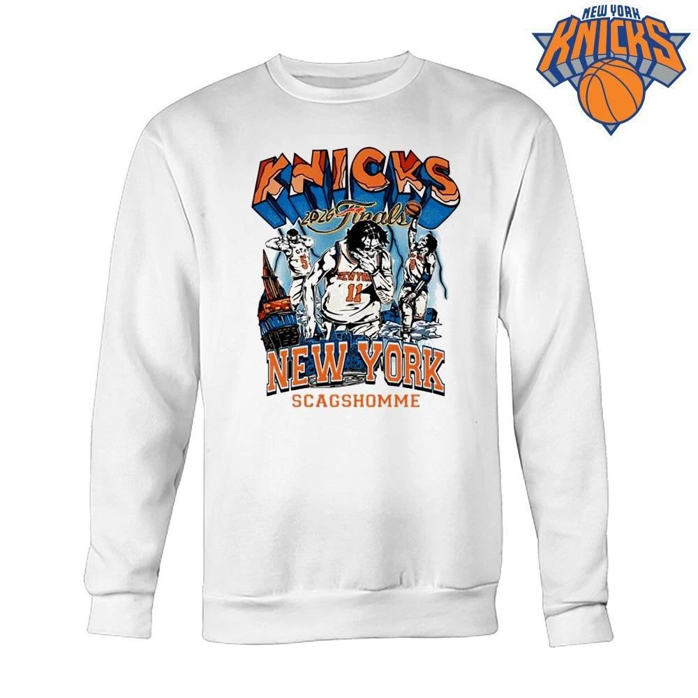 New York Knicks Jalen Brunson Scagshomme Vintage NBA Finals 2026 MVP Game 1 Shirt