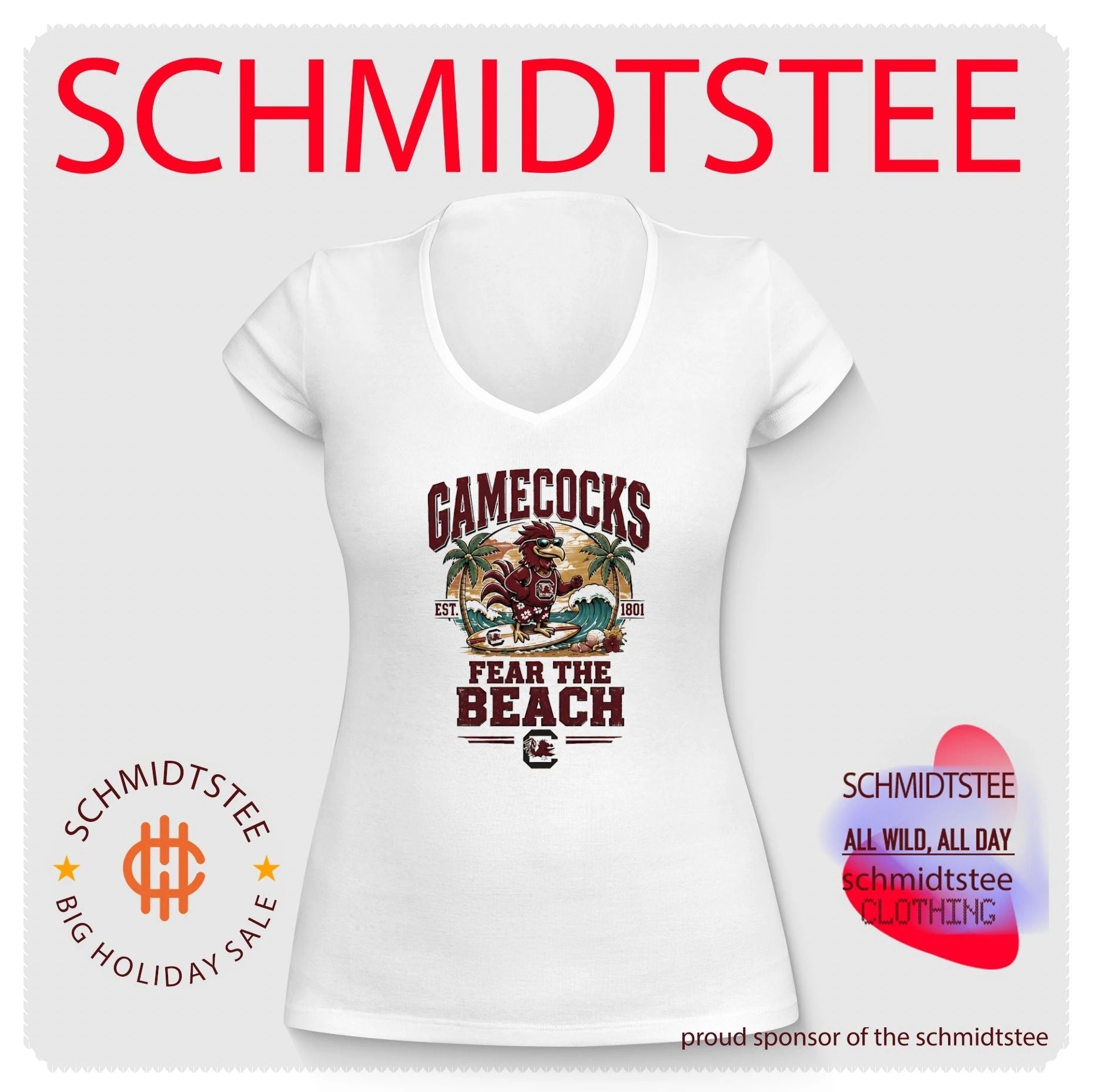 South Carolina Gamecocks Fear The Beach maacot shirt