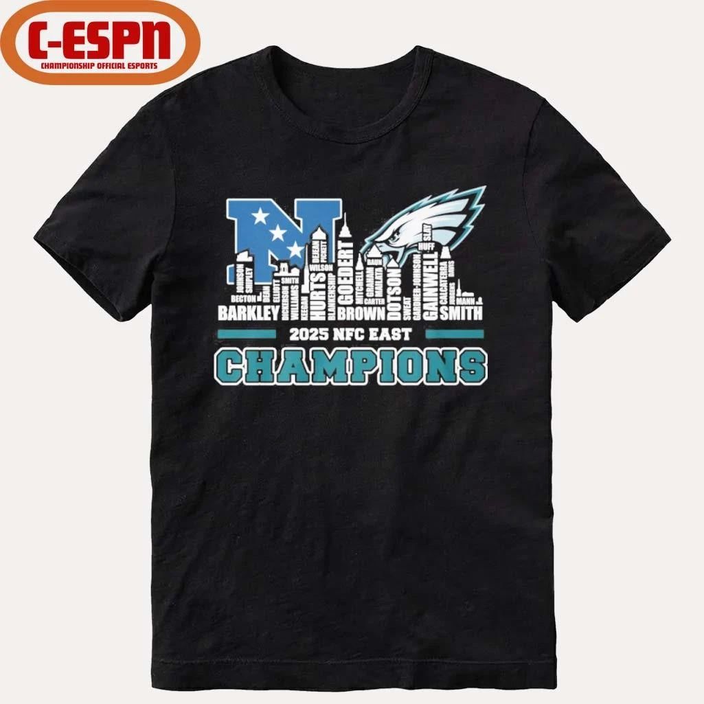 Philadelphia Eagles Typo Team Names 2025 NFC East Champions Shirt