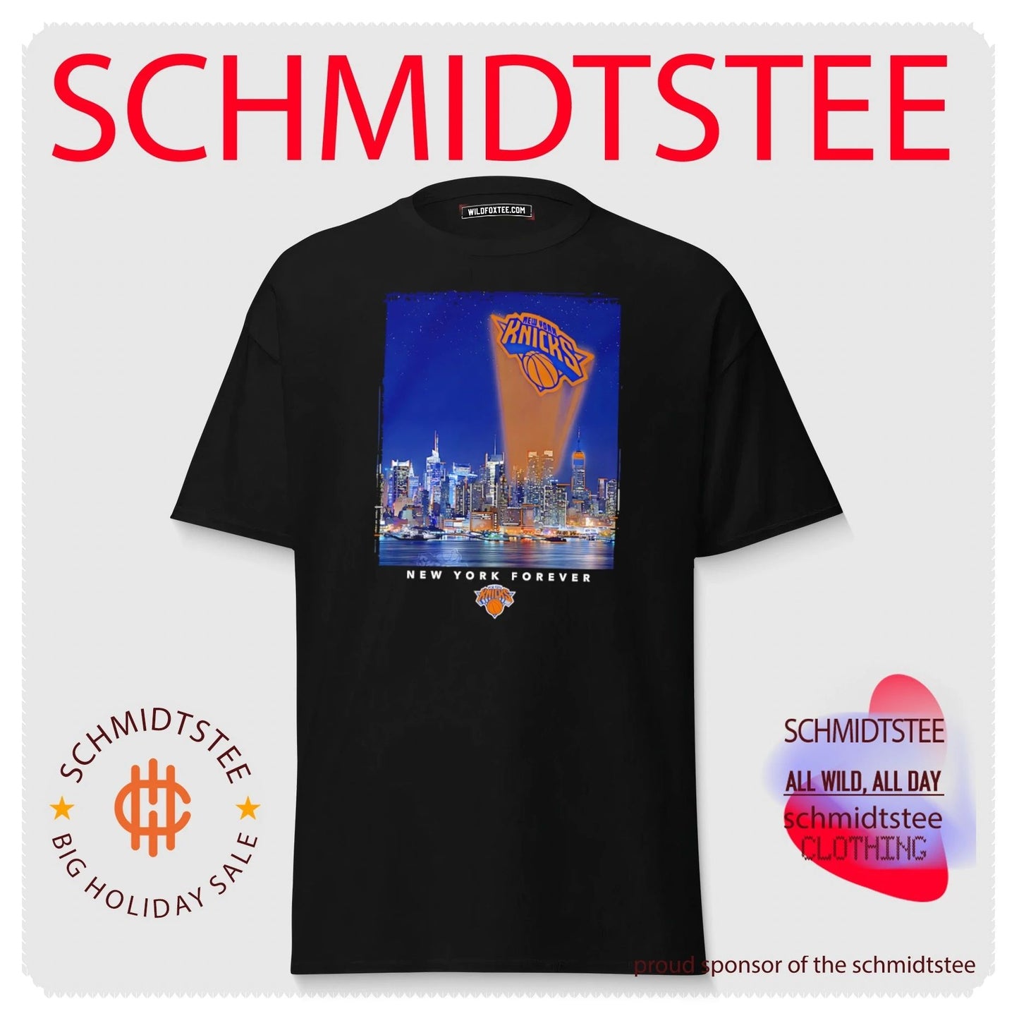 New York Knicks New York Forever vibrant skyline graphic shirt