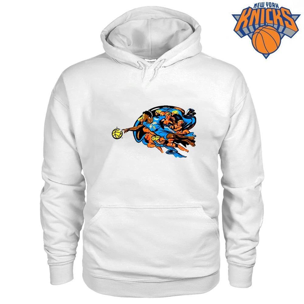 New York Knicks OG Anunoby Creation Of Adam Basketball Graphic Light Blue T Shirt