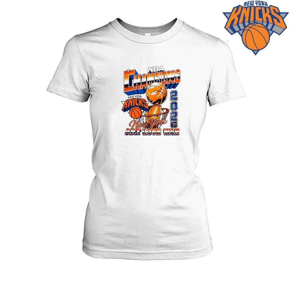 New York Knicks Champions NBA 2026 Vintage Bootleg Retro Trophy Art Love War Shirt
