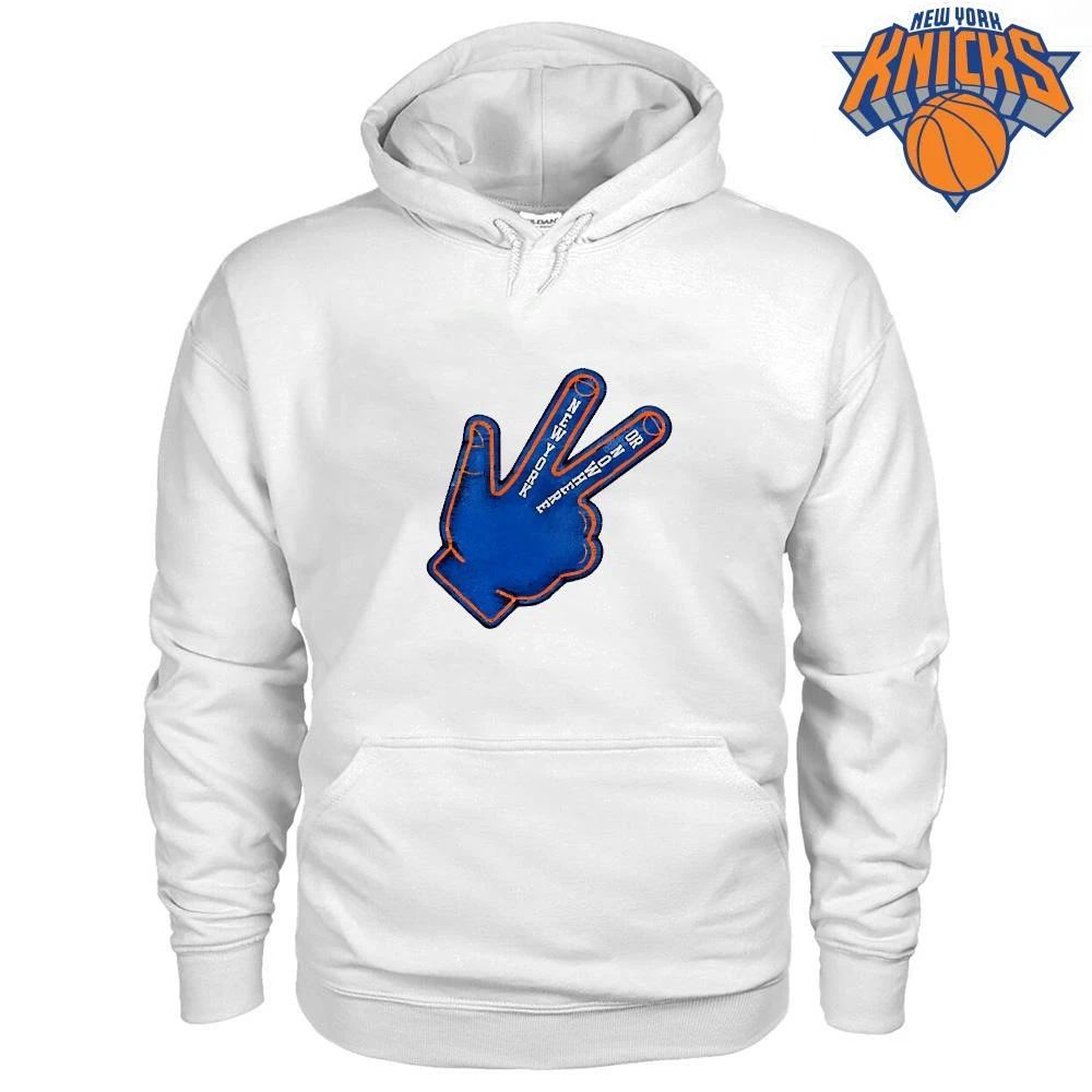 New York Knicks Champions NBA 2026 Three Pointer New York Or Nowhere Foam Finger Shirt