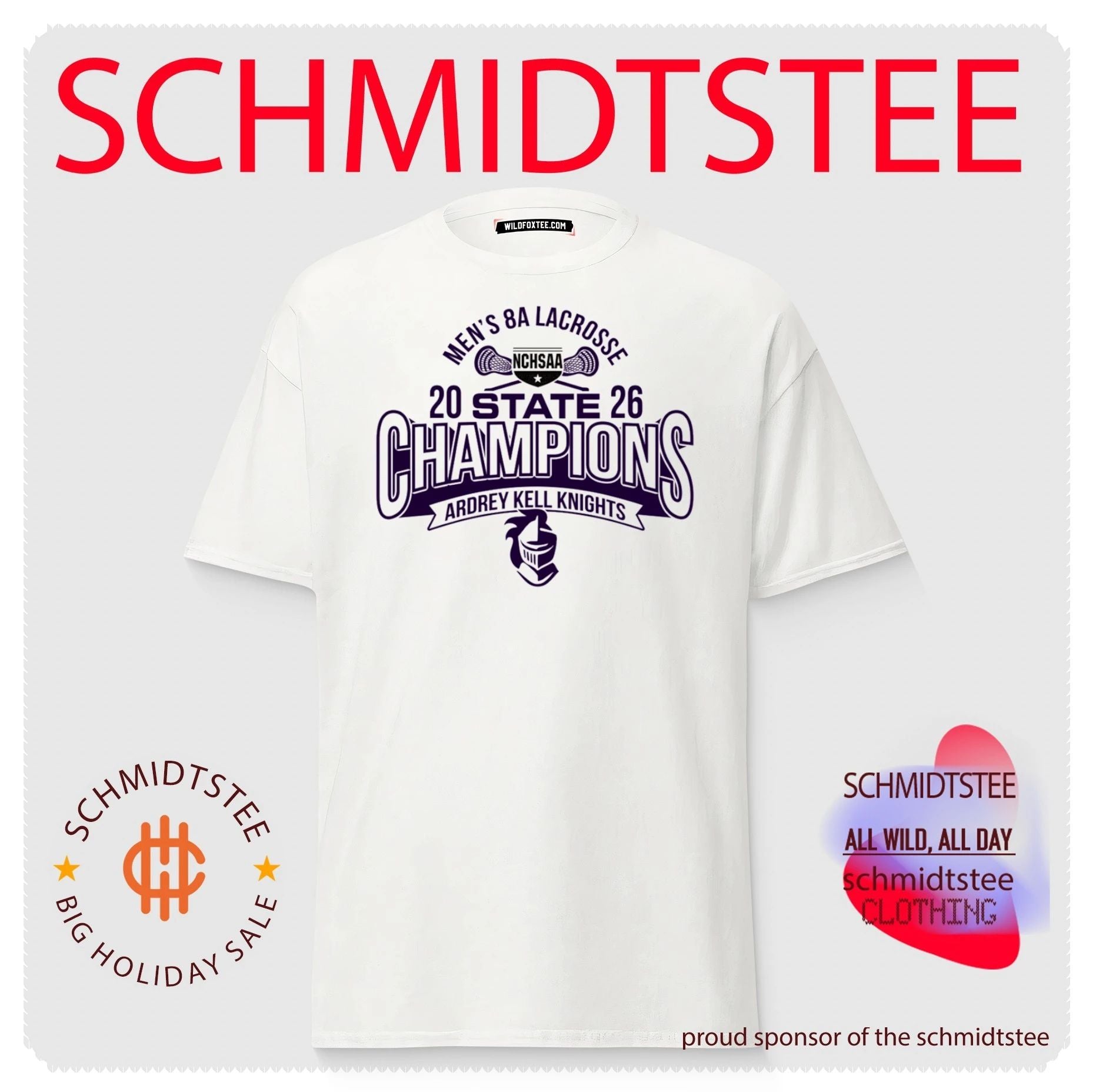 Ardrey Kell Knights 2026 NCHSAA Men’s 8A Lacrosse Champions shirt