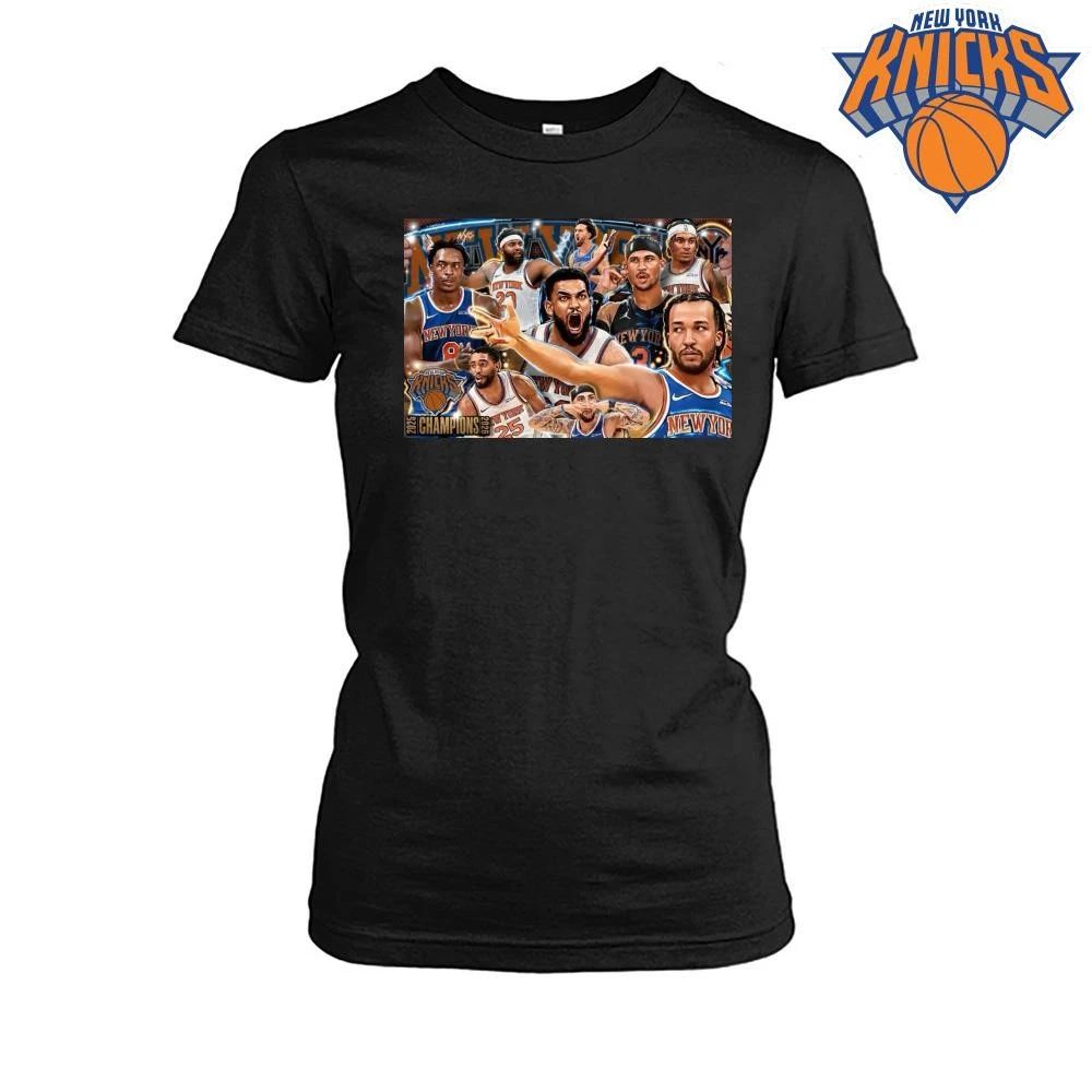 New York Knicks Champions NBA 2026 Roster Team Celebration Collage Shirt