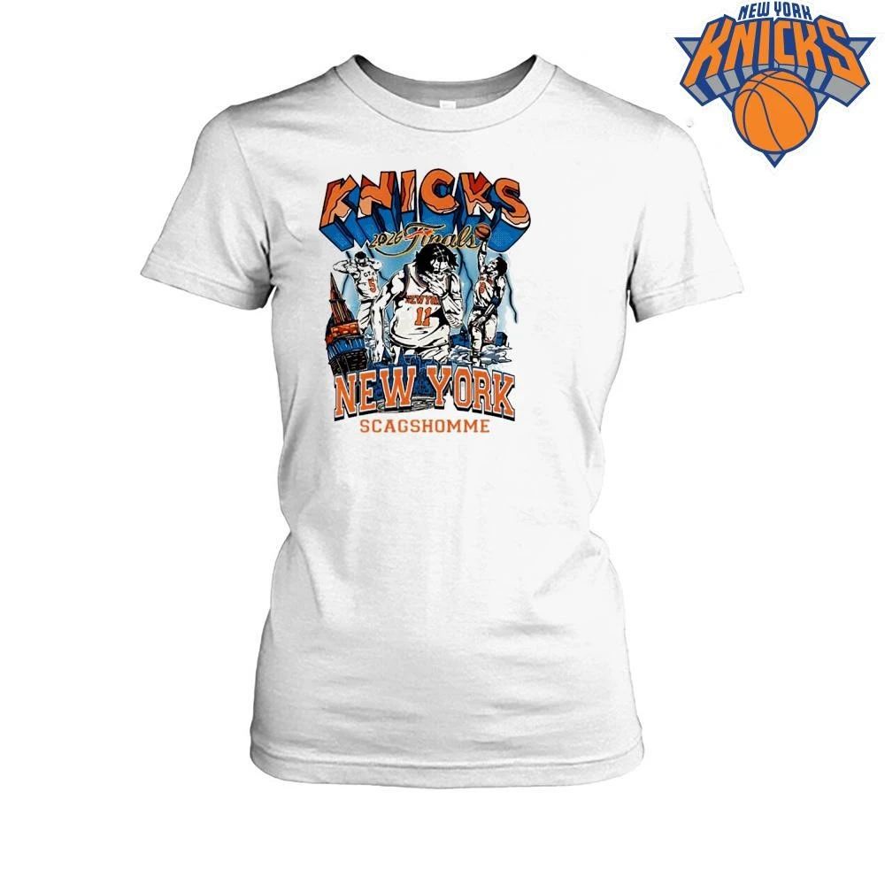 New York Knicks Jalen Brunson Scagshomme Vintage NBA Finals 2026 MVP Game 1 Shirt