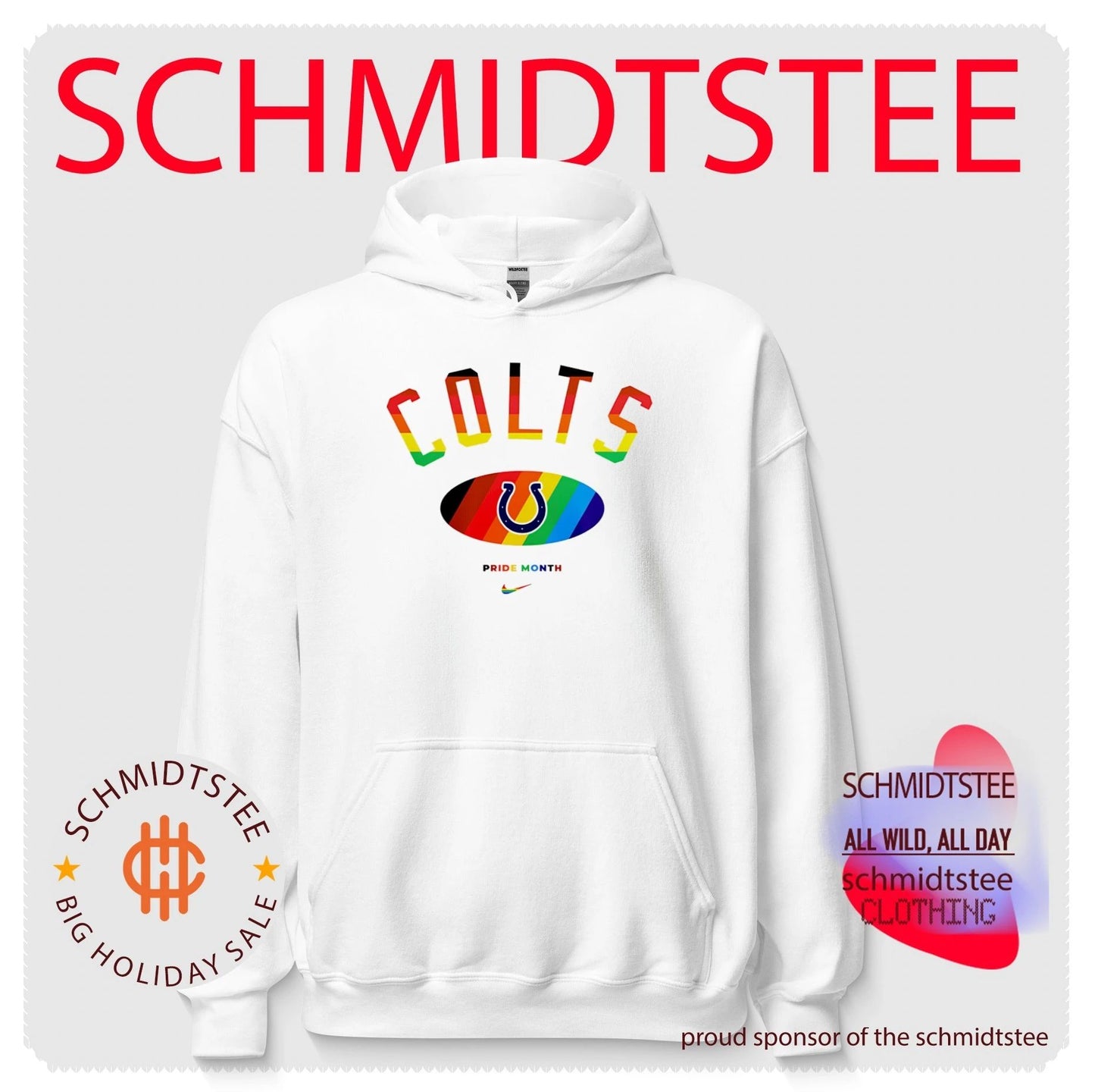 Indianapolis Colts Pride Month Rainbow logo shirt