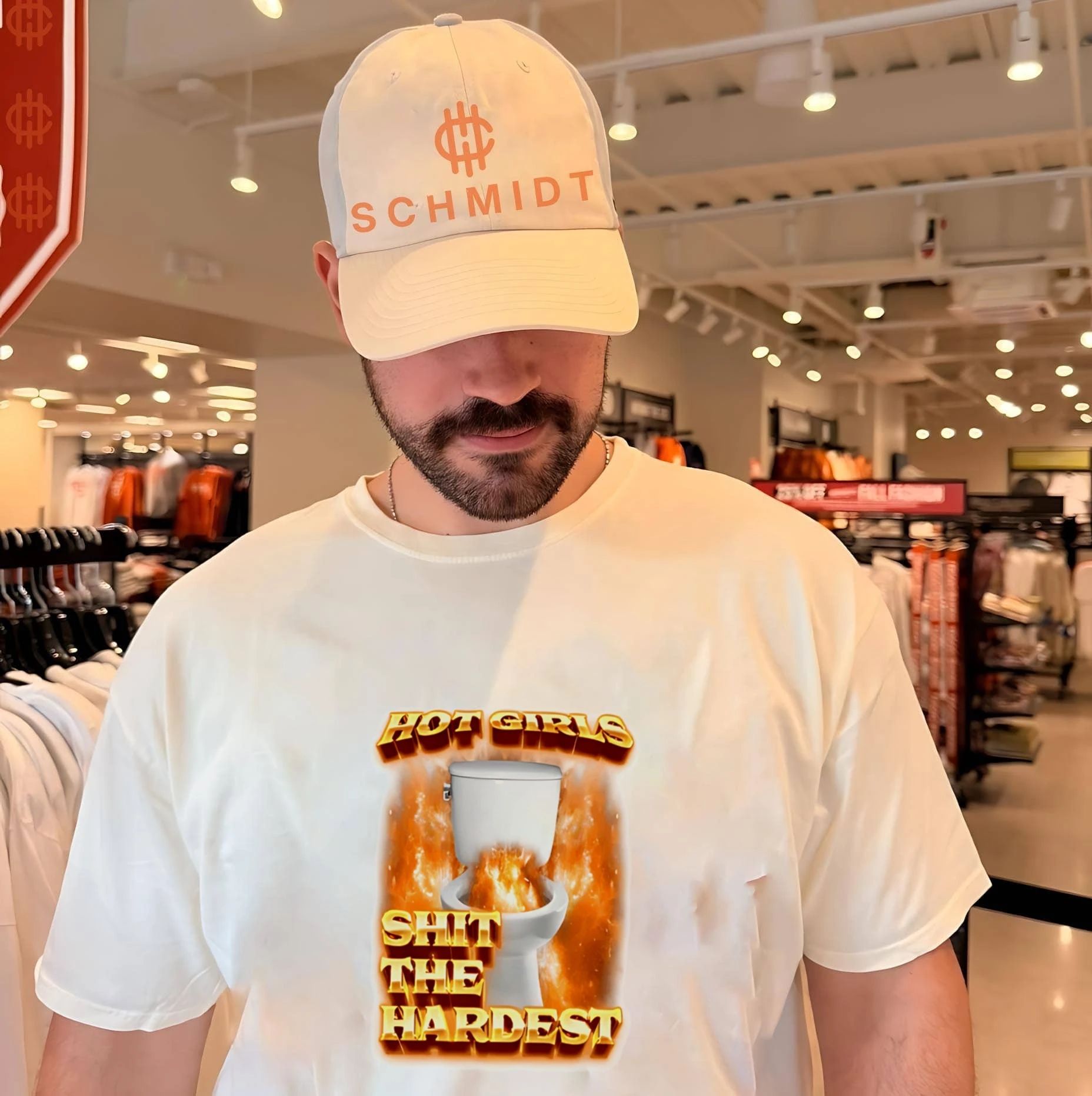 girls shit the hardest flaming toilet graphic shirt