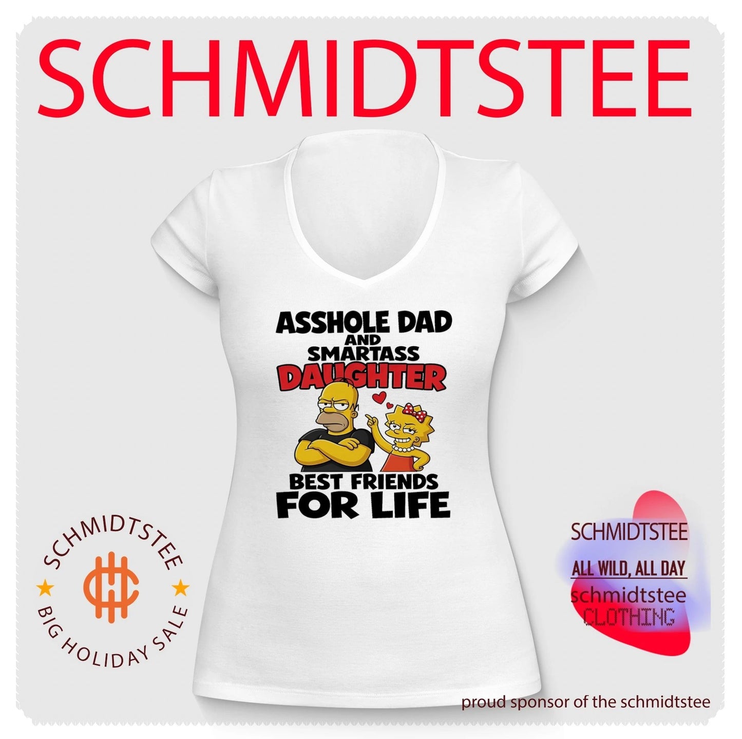 Asshole dad and smartass daughter best friends for life The Simpsons family shirt
