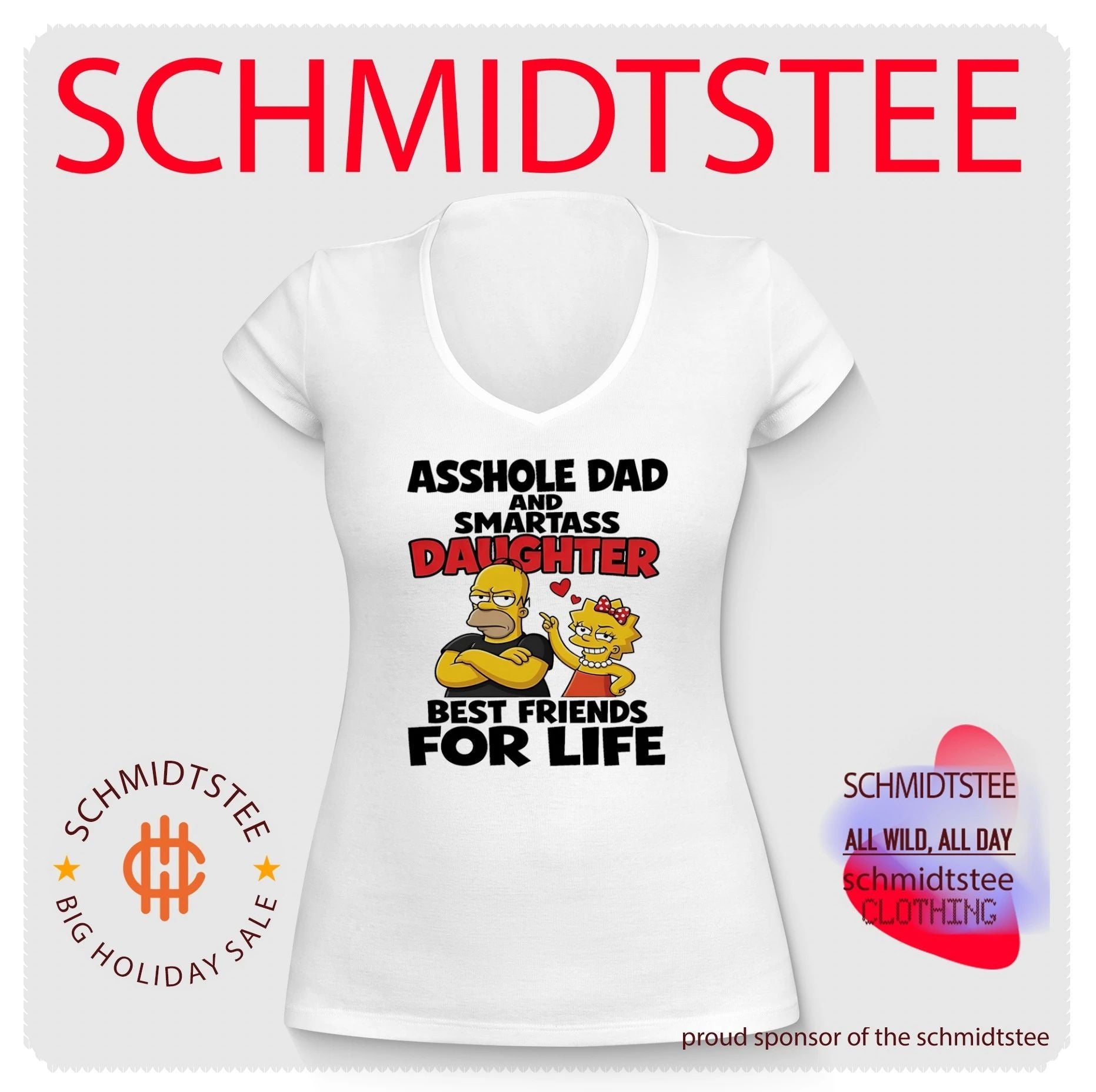 Asshole dad and smartass daughter best friends for life The Simpsons family shirt