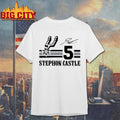 Stephon Castle 5 San Antonio Spurs 2026 NBA Playoff Signature Shirt