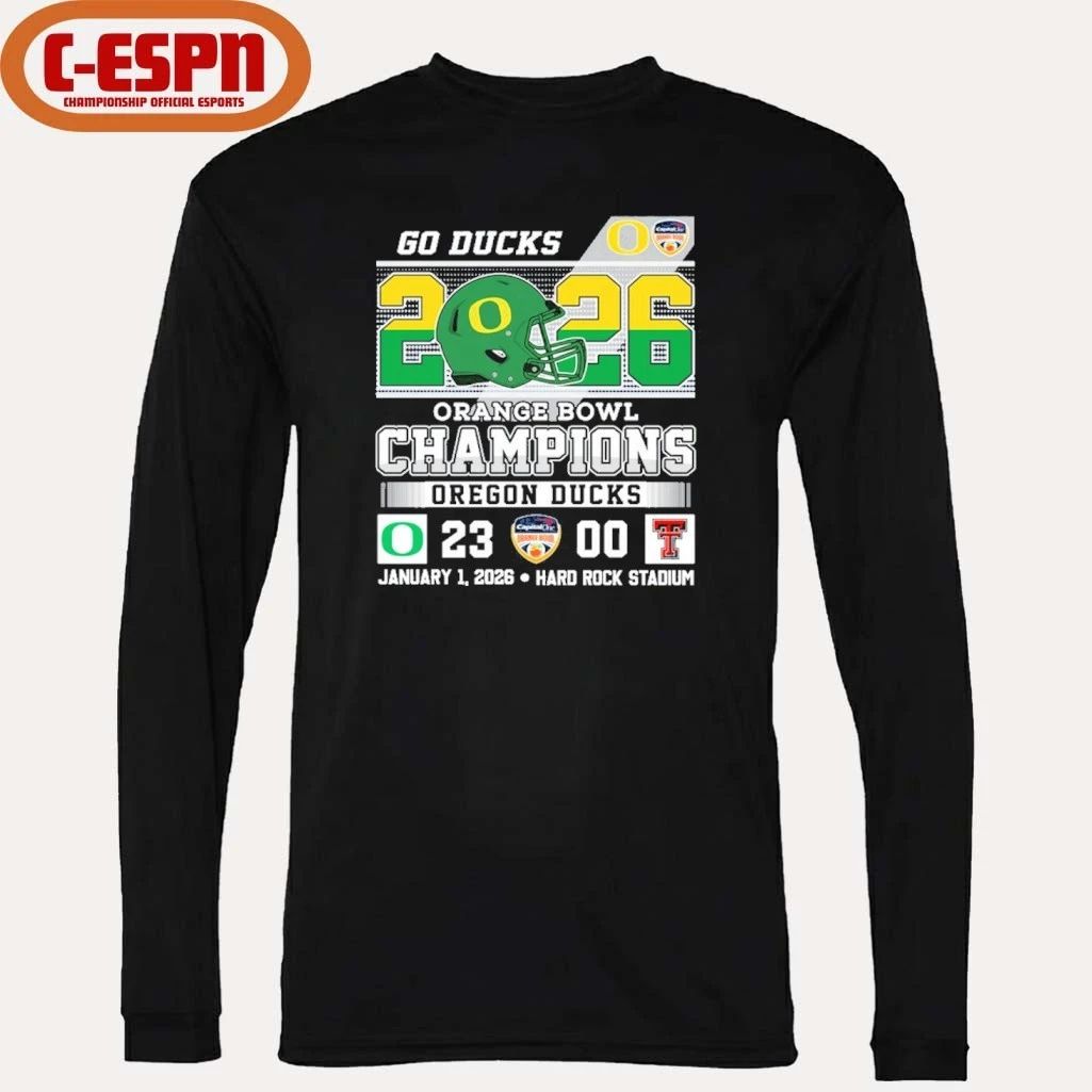 Oregon Ducks Orange Bowl Champions Score Go Ducks Shirt