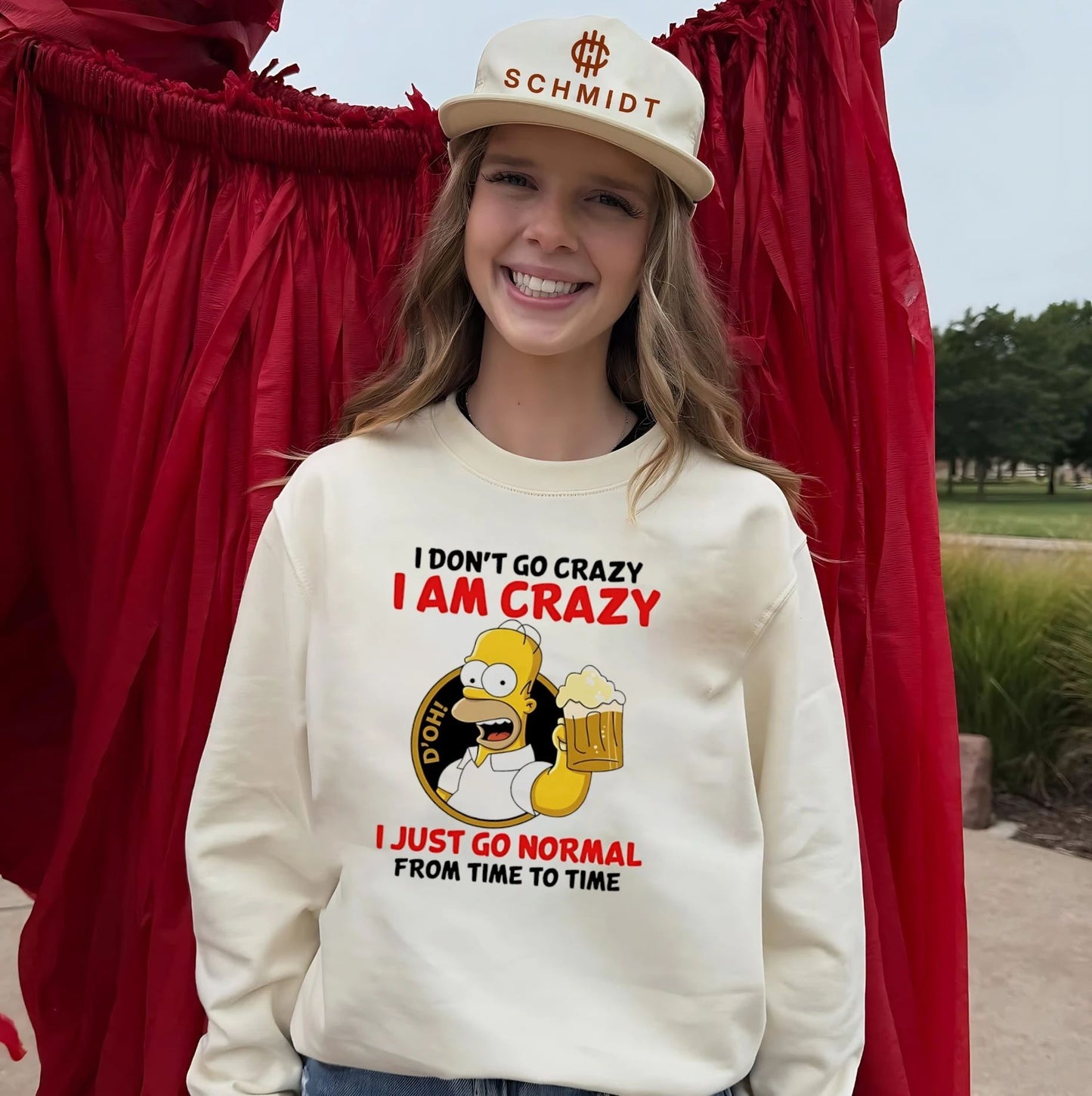 I don’t go crazy I am crazy I just go normal from time to time Simpson shirt